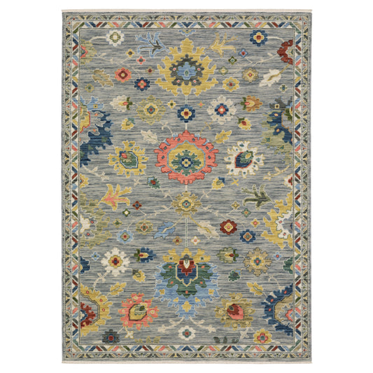 Lucca Grey Multi Traditional Oriental Indoor Rug