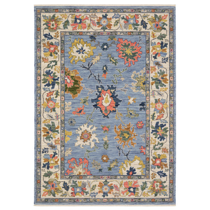 Lucca Blue Multi Traditional Oriental Indoor Rug