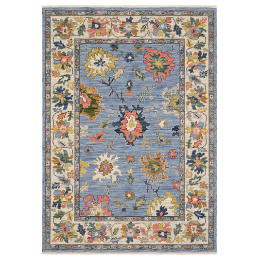 Lucca Blue Multi Traditional Oriental Indoor Rug