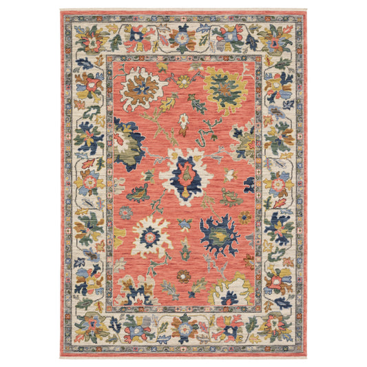 Lucca Pink Multi Traditional Oriental Indoor Rug