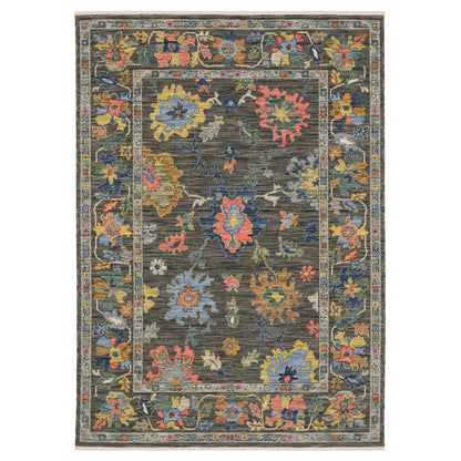 Lucca Grey Multi Traditional Oriental Indoor Rug