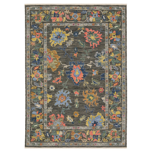 Lucca Grey Multi Traditional Oriental Indoor Rug