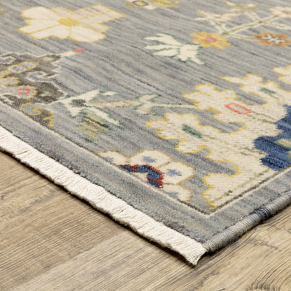 Lucca Grey Multi Traditional Oriental Indoor Rug