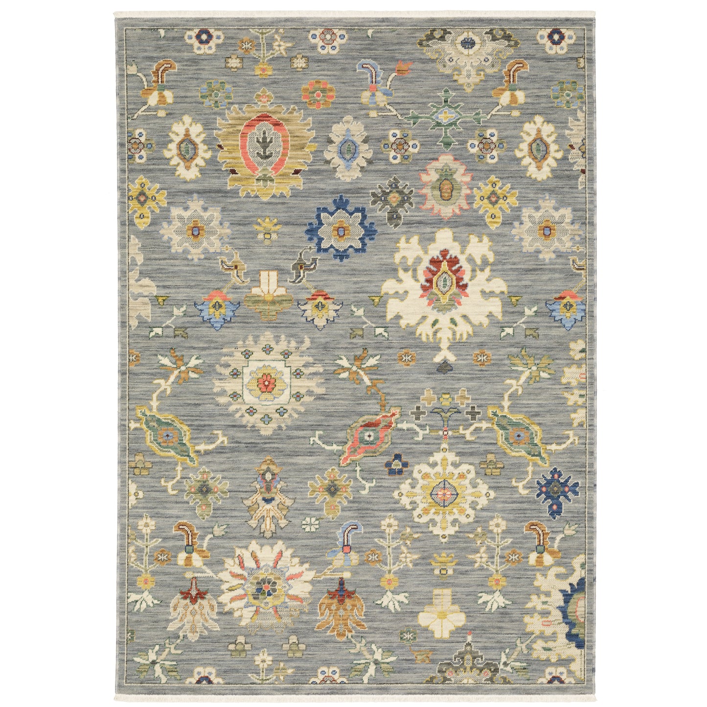 Lucca Grey Multi Traditional Oriental Indoor Rug