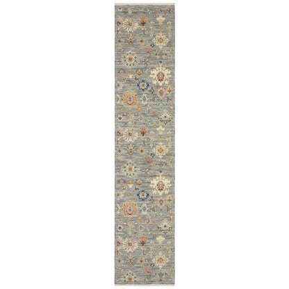 Lucca Grey Multi Traditional Oriental Indoor Rug