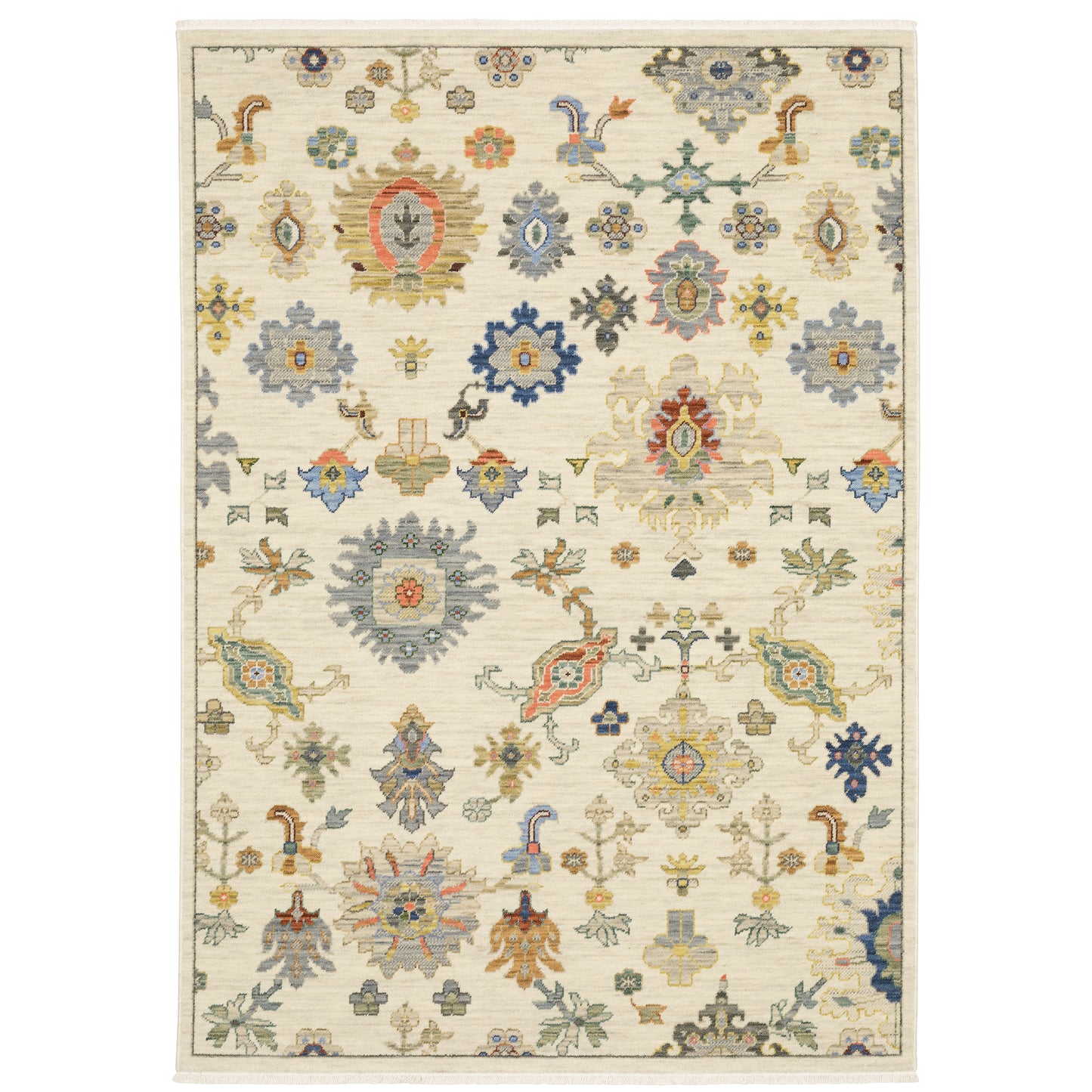 Lucca Ivory Multi Traditional Oriental Indoor Rug