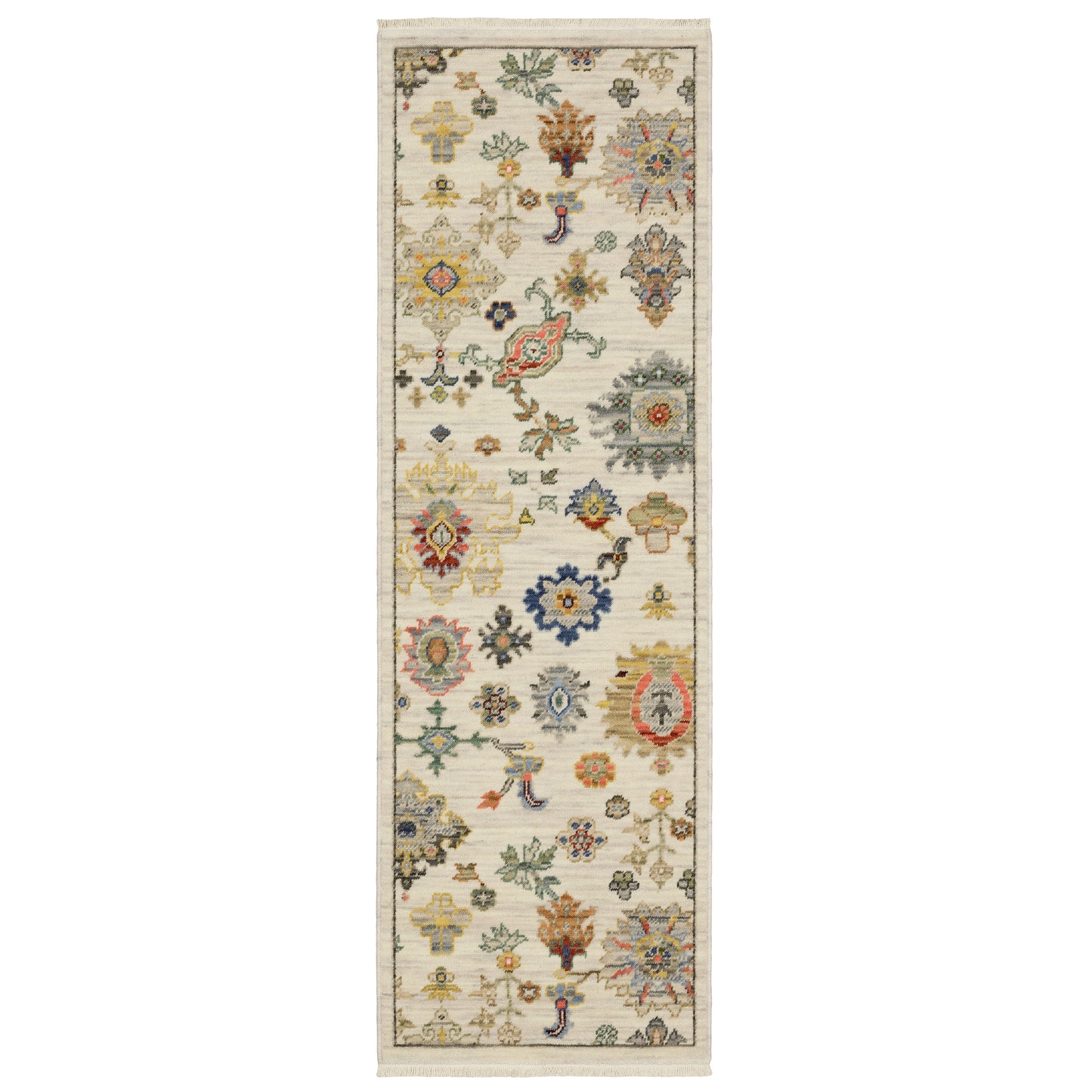 Lucca Ivory Multi Traditional Oriental Indoor Rug