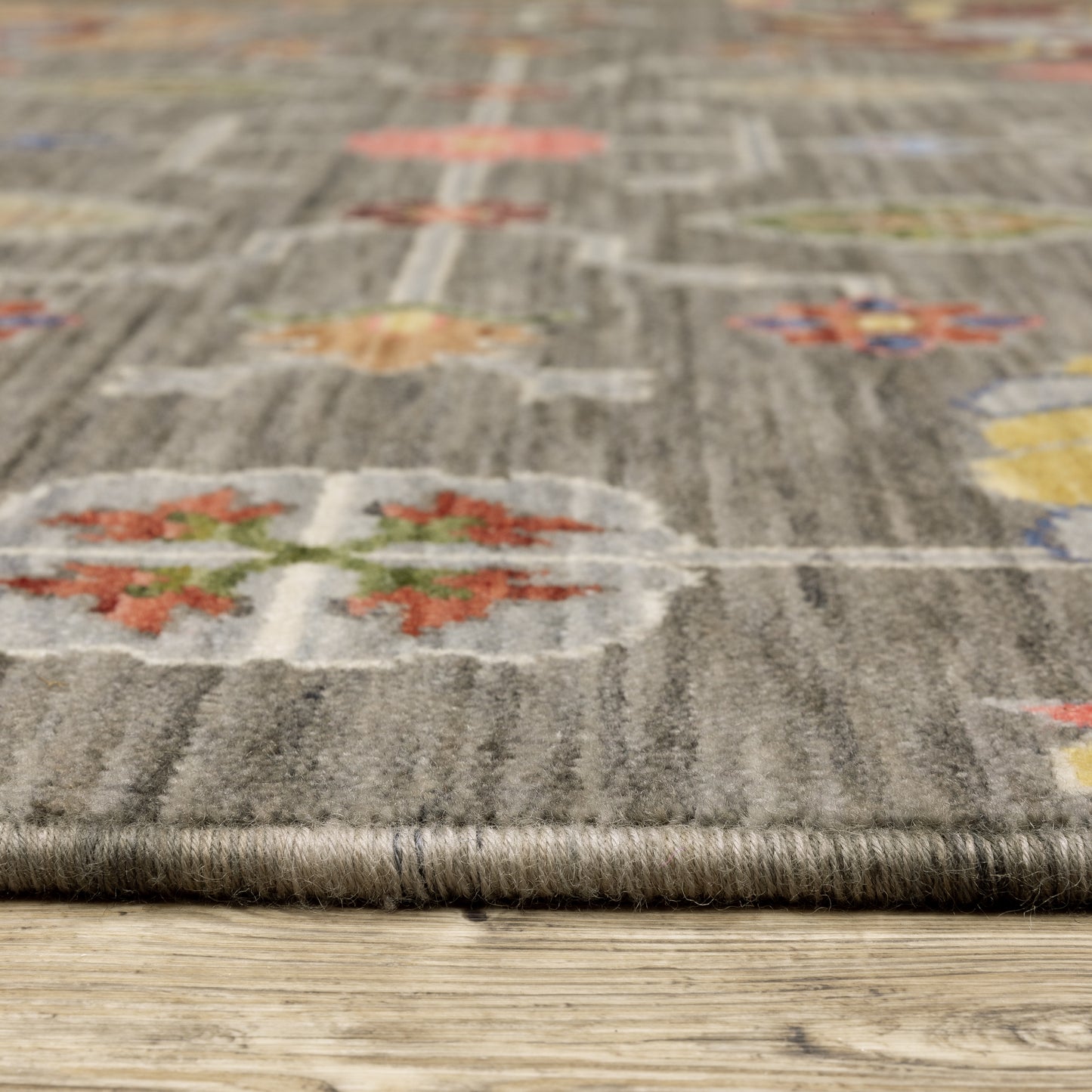 Lucca Grey Multi Traditional Oriental Indoor Rug