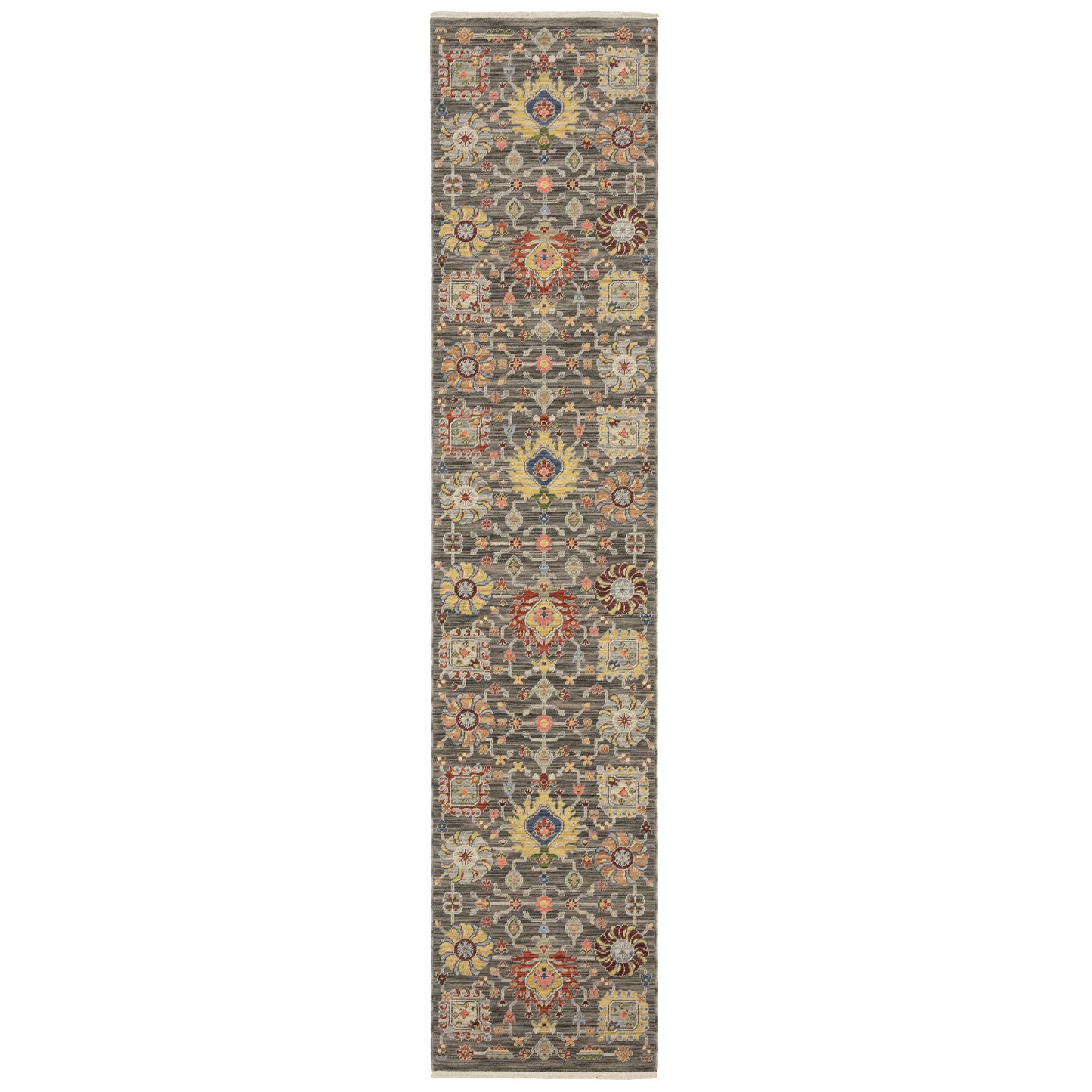 Lucca Grey Multi Traditional Oriental Indoor Rug