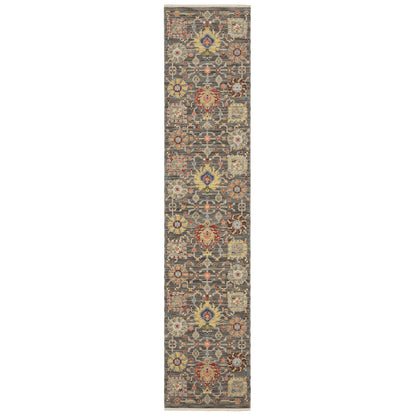 Lucca Grey Multi Traditional Oriental Indoor Rug