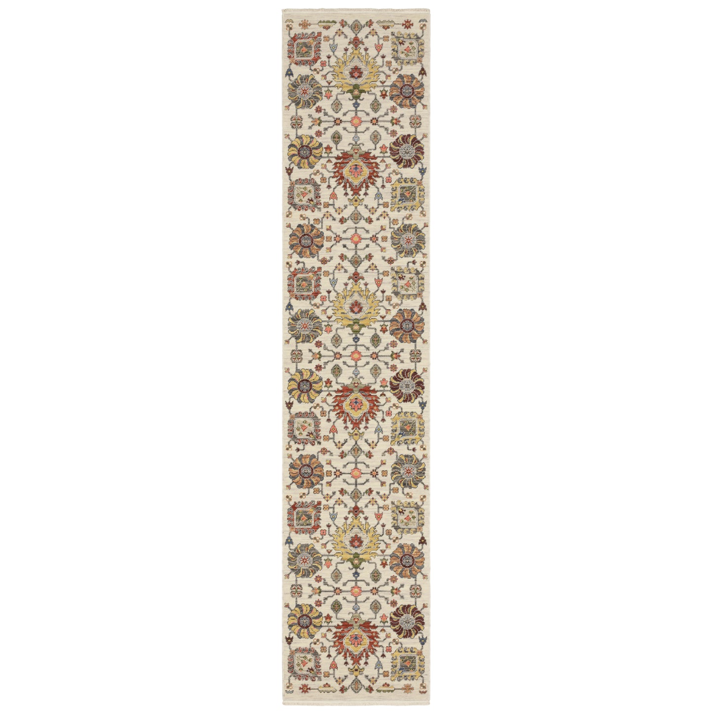 Lucca Ivory Multi Traditional Oriental Indoor Rug