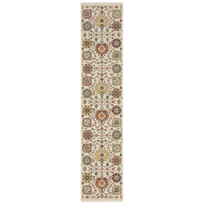 Lucca Ivory Multi Traditional Oriental Indoor Rug