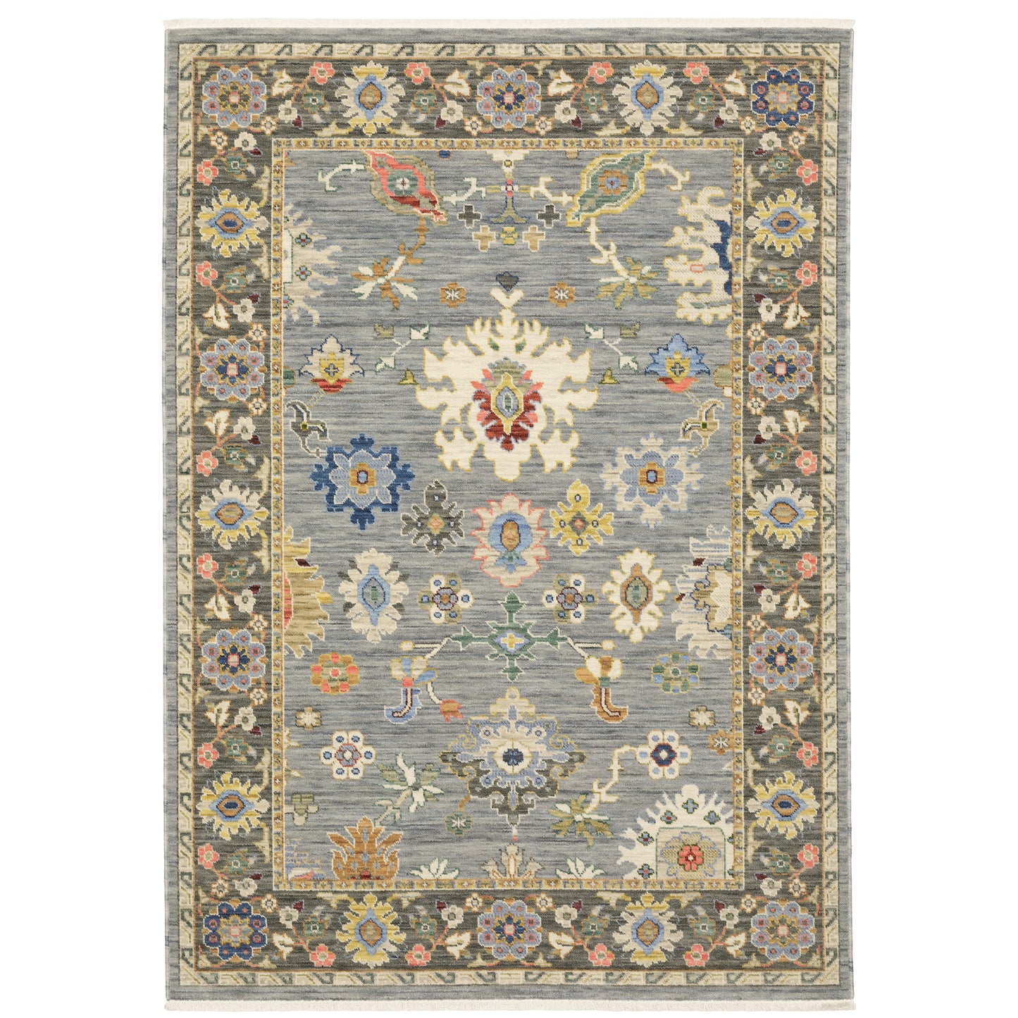 Lucca Blue Multi Traditional Oriental Indoor Rug