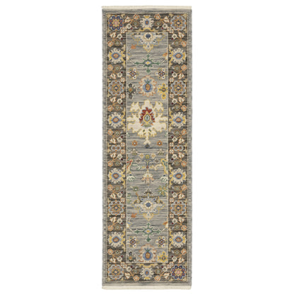 Lucca Blue Multi Traditional Oriental Indoor Rug