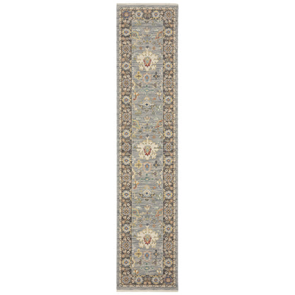 Lucca Blue Multi Traditional Oriental Indoor Rug