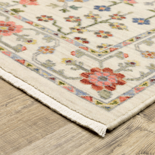 Lucca Ivory Multi Traditional Oriental Indoor Rug