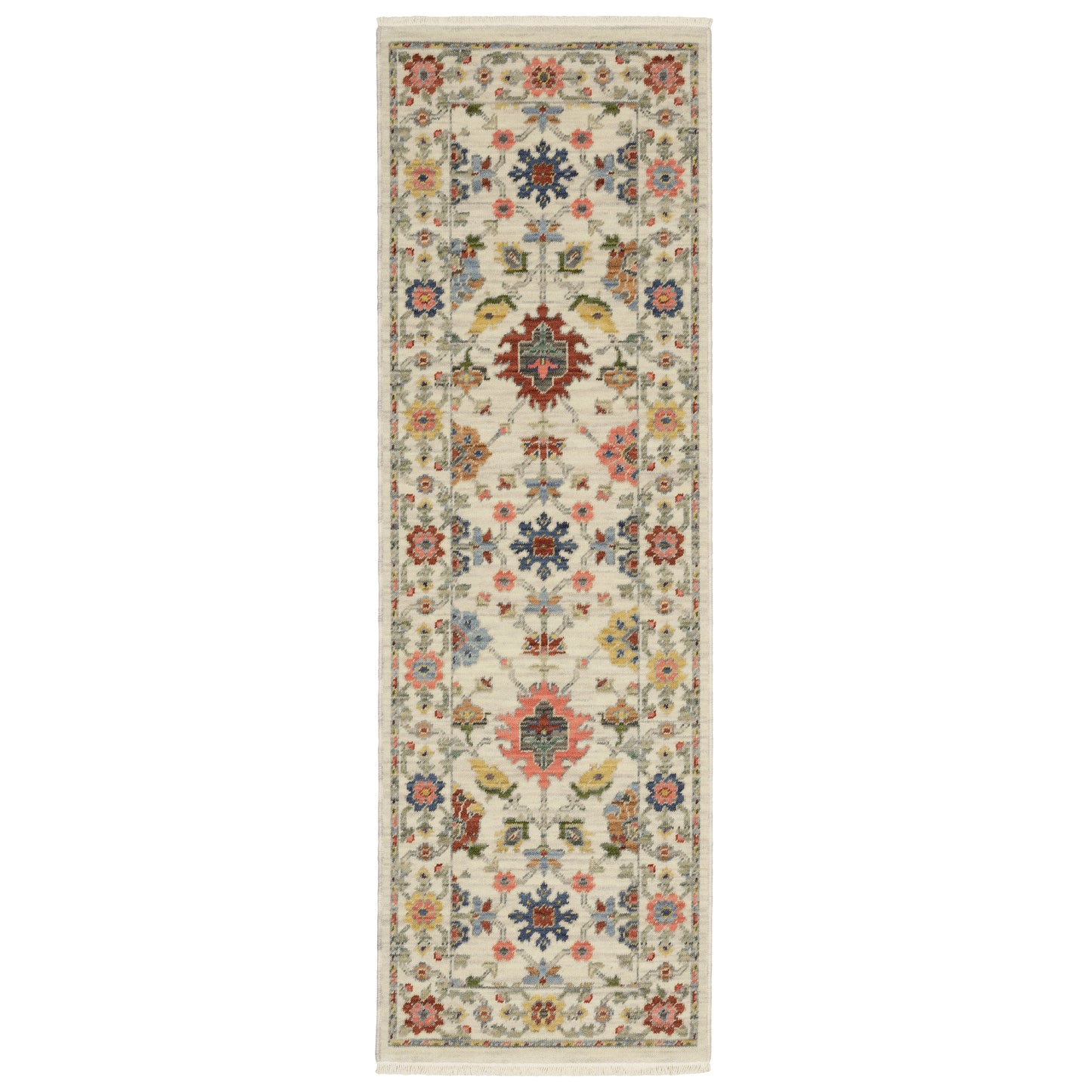 Lucca Ivory Multi Traditional Oriental Indoor Rug