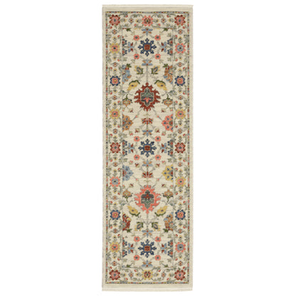 Lucca Ivory Multi Traditional Oriental Indoor Rug