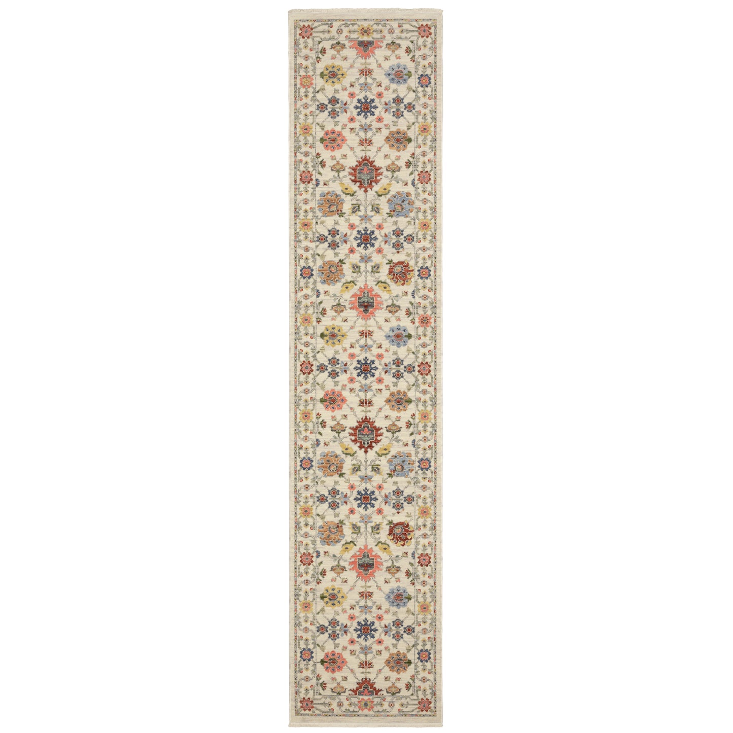 Lucca Ivory Multi Traditional Oriental Indoor Rug