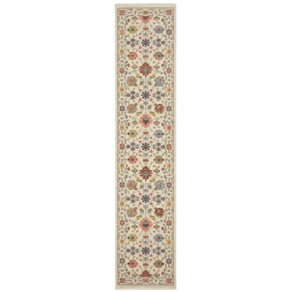 Lucca Ivory Multi Traditional Oriental Indoor Rug