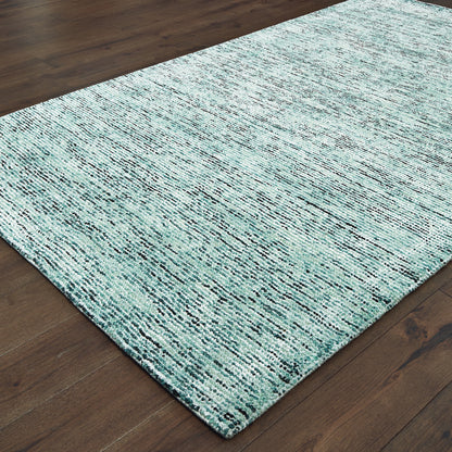 Lucent Blue Teal Modern & Contemporary Solid Indoor Rug