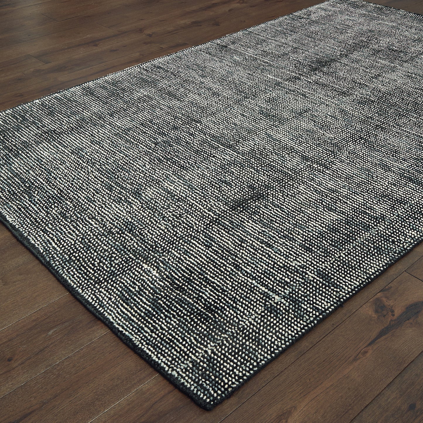 Lucent Charcoal Black Modern & Contemporary Solid Indoor Rug