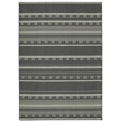 Luna Black Ivory Transitional Geometric Indoor Rug