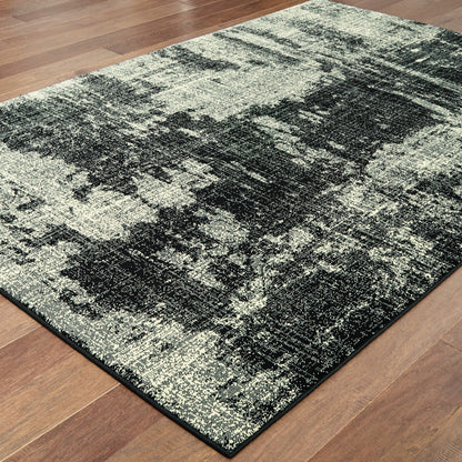 Luna Black Ivory Modern & Contemporary Abstract Indoor Rug