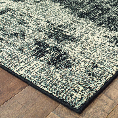 Luna Black Ivory Modern & Contemporary Abstract Indoor Rug