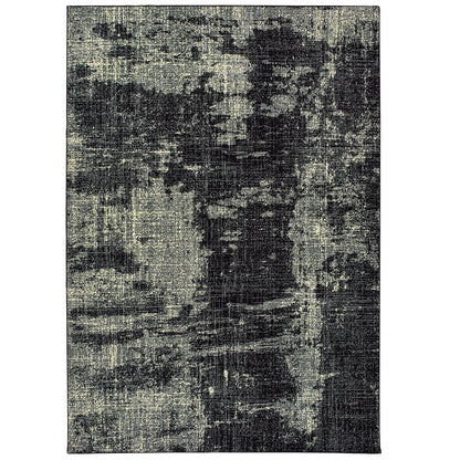 Luna Black Ivory Modern & Contemporary Abstract Indoor Rug