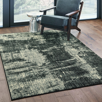 Luna Black Ivory Modern & Contemporary Abstract Indoor Rug