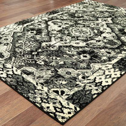 Luna Black Ivory Global Southwest/Lodge Indoor Rug