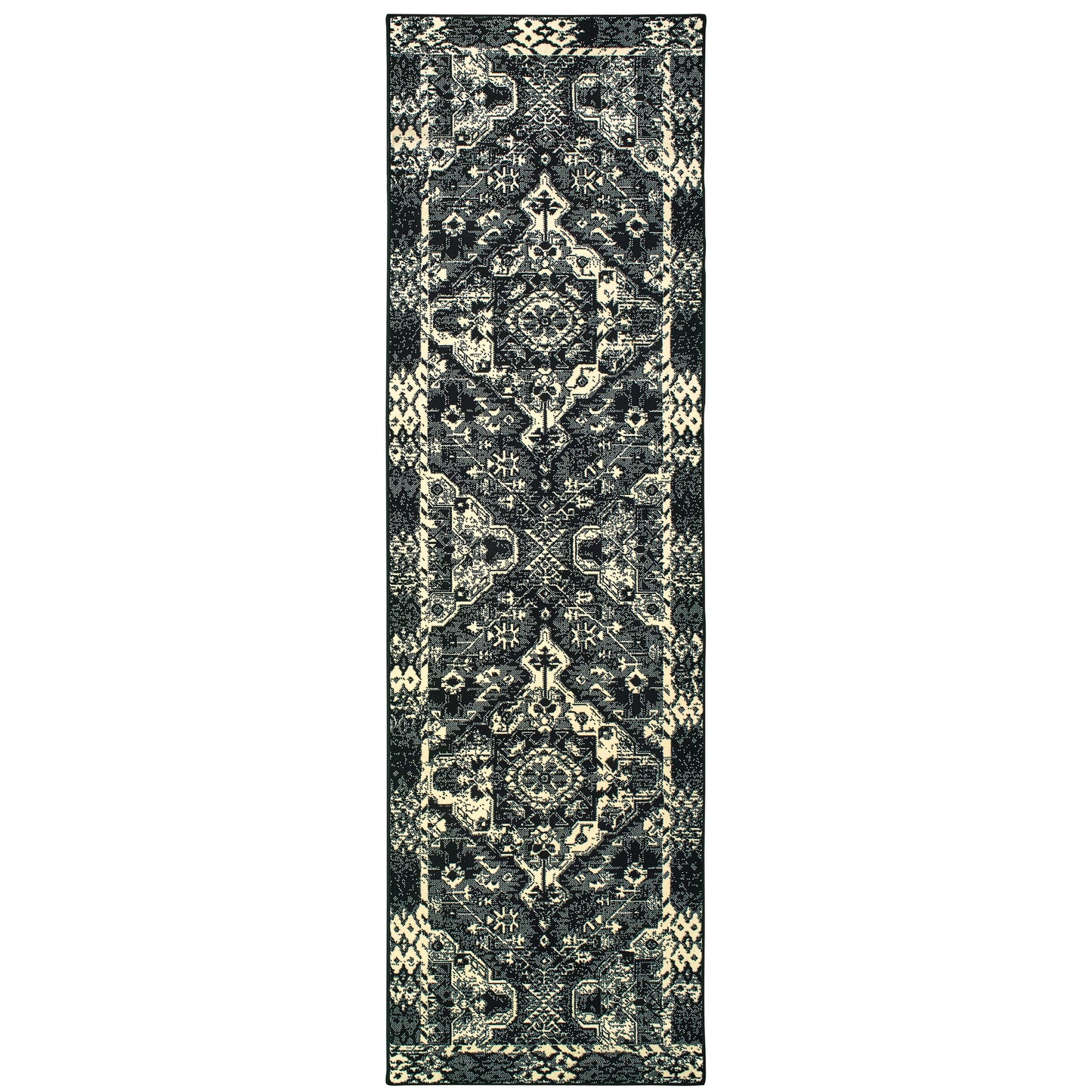 Luna Black Ivory Global Southwest/Lodge Indoor Rug