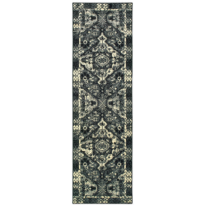 Luna Black Ivory Global Southwest/Lodge Indoor Rug