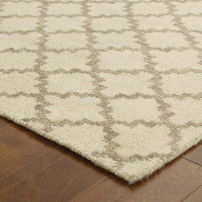 Maddox Beige Stone Bohemian Geometric Indoor Rug