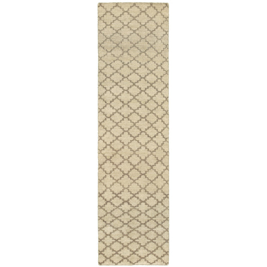 Maddox Beige Stone Bohemian Geometric Indoor Rug