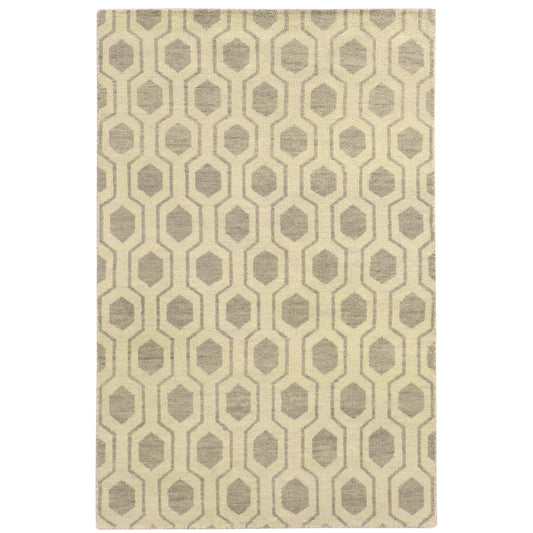 Maddox Beige Stone Casual Geometric Indoor Rug