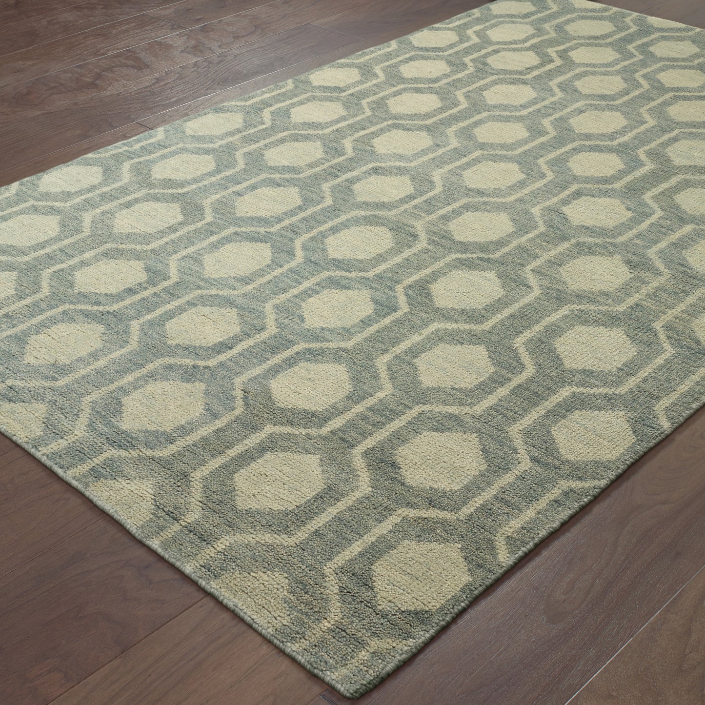 Maddox Blue Beige Casual Geometric Indoor Rug