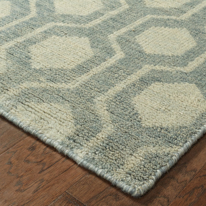 Maddox Blue Beige Casual Geometric Indoor Rug