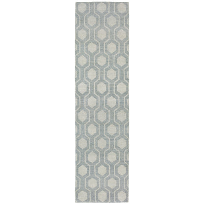 Maddox Blue Beige Casual Geometric Indoor Rug