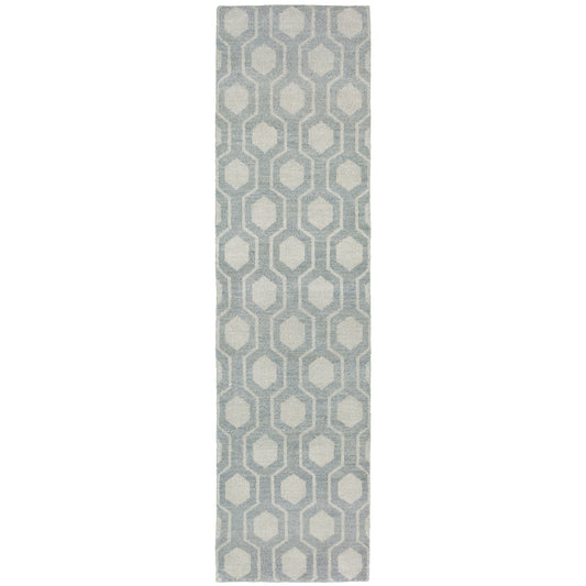 Maddox Blue Beige Casual Geometric Indoor Rug