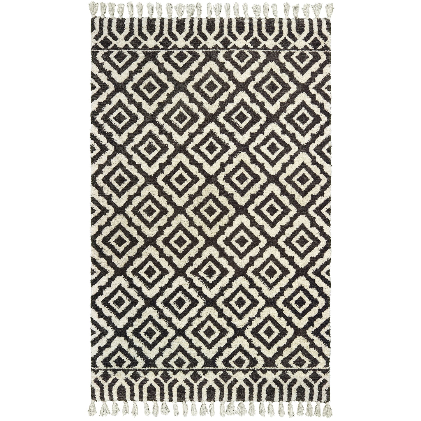 Madison Ivory Brown Bohemian Geometric Indoor Rug