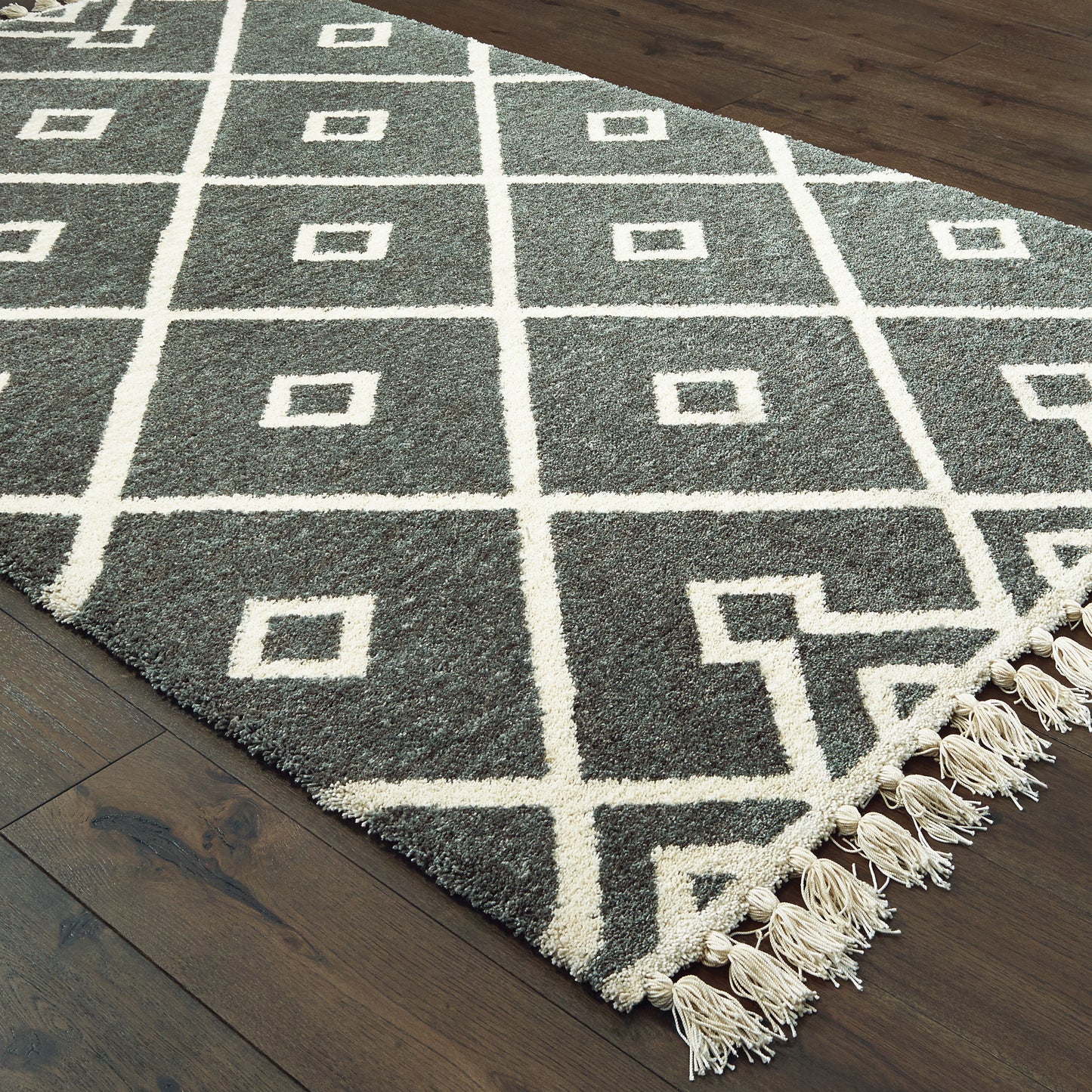 Madison Grey Ivory Bohemian Geometric Indoor Rug