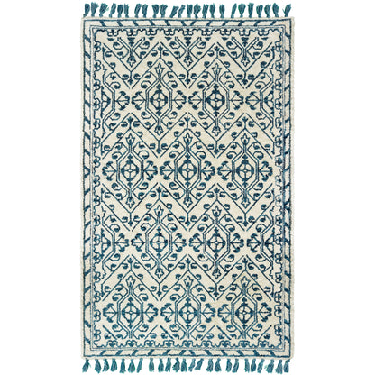 Madison Ivory Blue Bohemian Oriental Indoor Rug