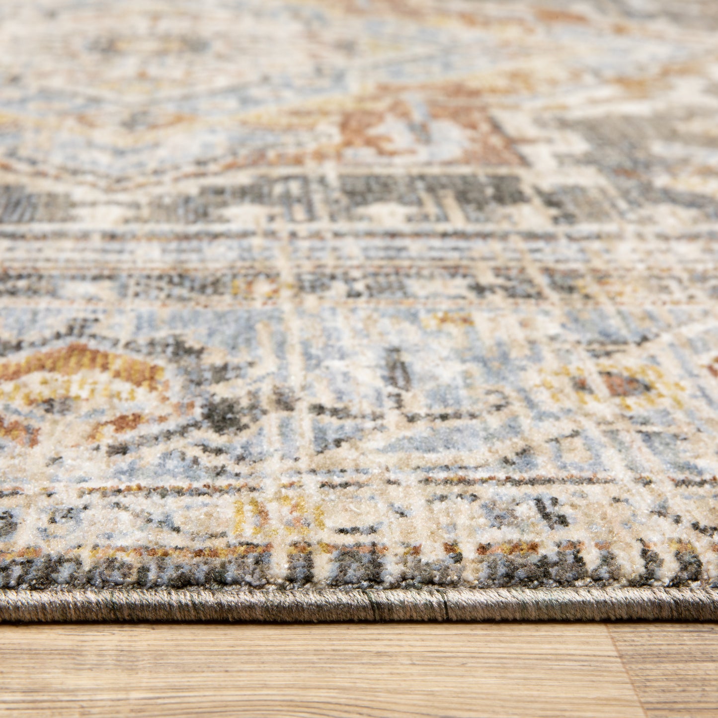 Maharaja Grey Blue Traditional Oriental Indoor Rug