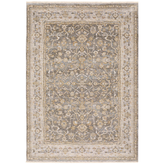 Maharaja Beige Grey Traditional Oriental Indoor Rug