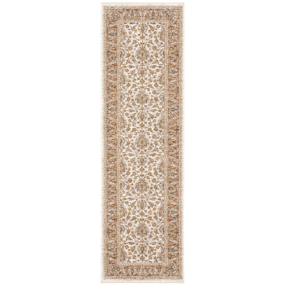 Maharaja Rust Ivory Traditional Oriental Indoor Rug