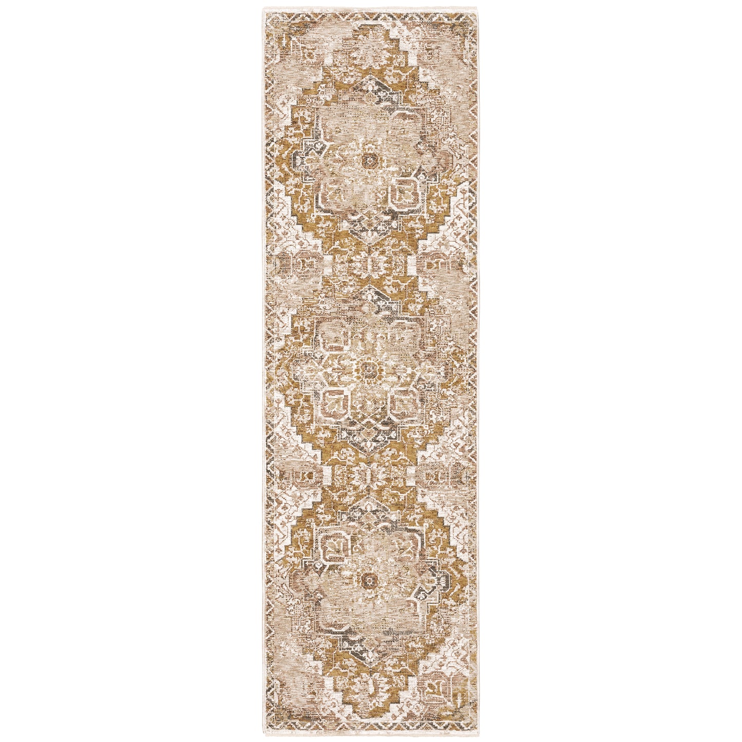 Maharaja Gold Ivory Traditional Oriental Indoor Rug