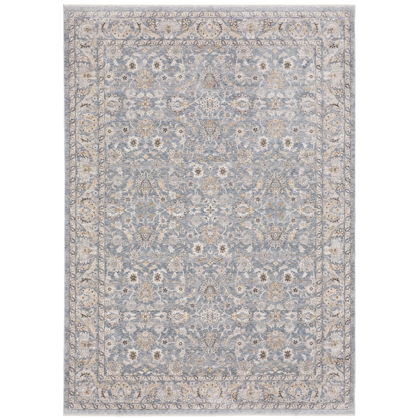 Maharaja Blue Ivory Traditional Oriental Indoor Rug