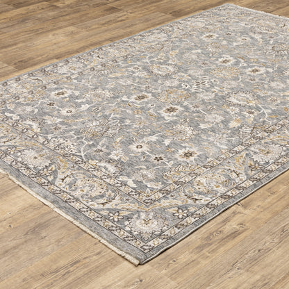 Maharaja Blue Ivory Traditional Oriental Indoor Rug